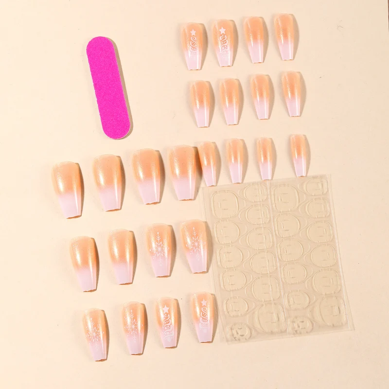 Decorative Winter-Themed Acrylic Nail Art Extensions Stornfield