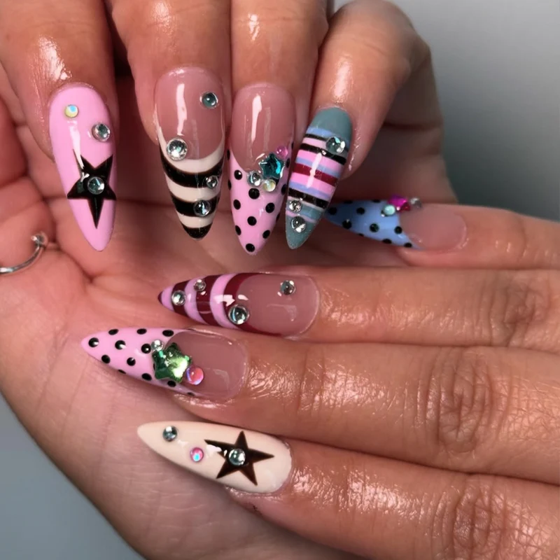 Decorative Stiletto Nail Art Extensions Stornfield 1789713184