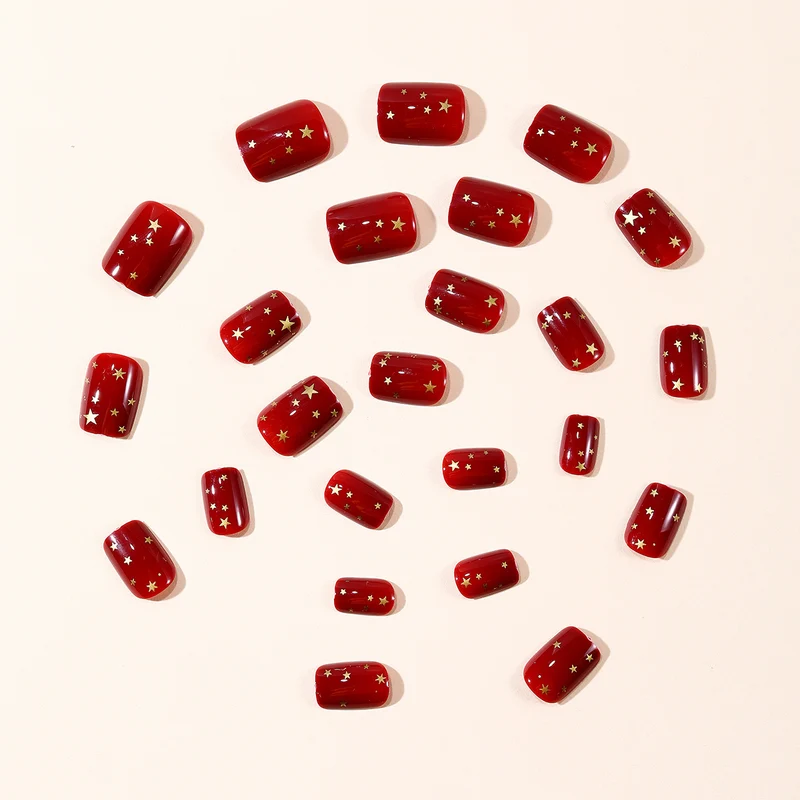 Decorative Star-Accent Nail Art Extensions Stornfield