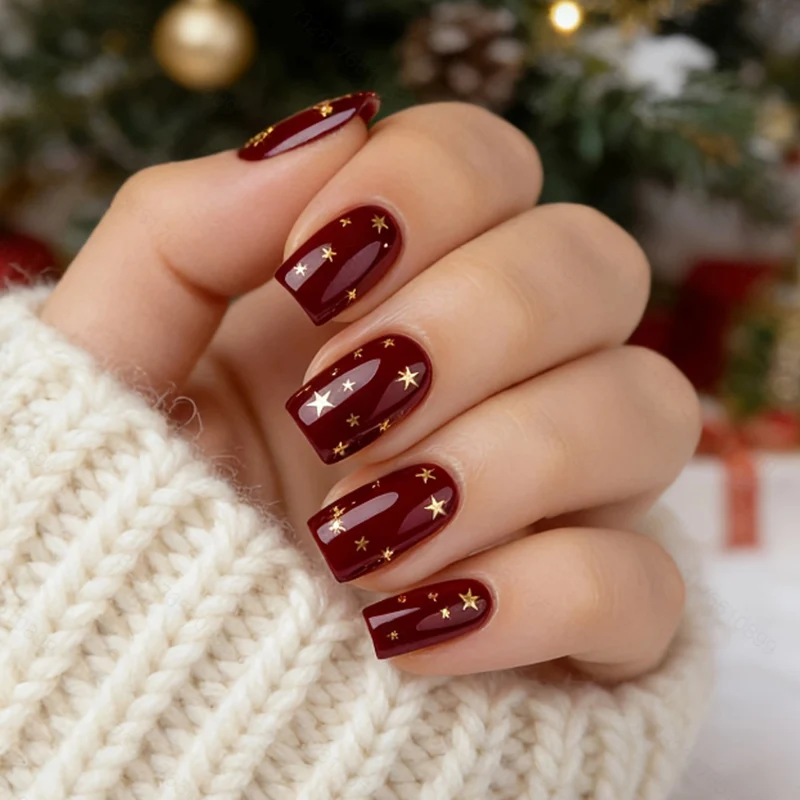 Decorative Star-Accent Nail Art Extensions Stornfield