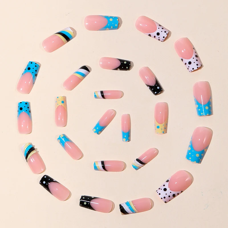 Artistic French Tip Nail Extensions Stornfield