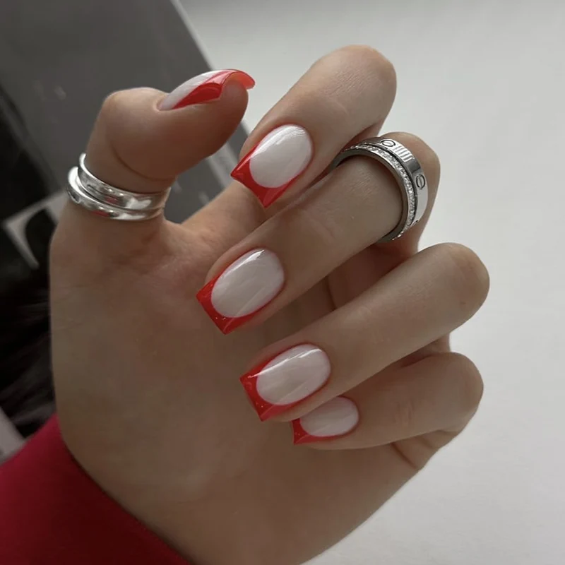 Artistic French Tip Nail Design Stornfield