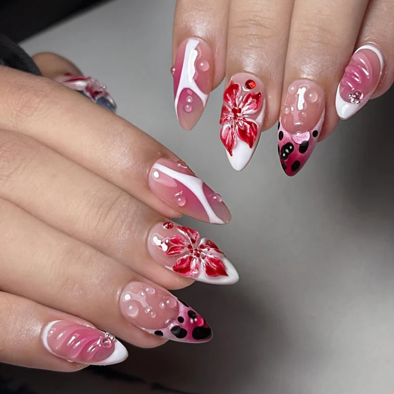Artistic Floral Nail Design Stornfield