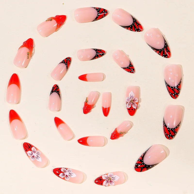 Artistic Floral Flame Nail Art Set Stornfield