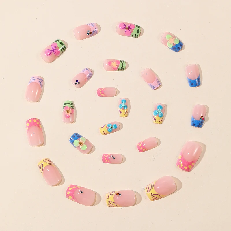 Artistic Floral Design Nail Art Extensions Stornfield