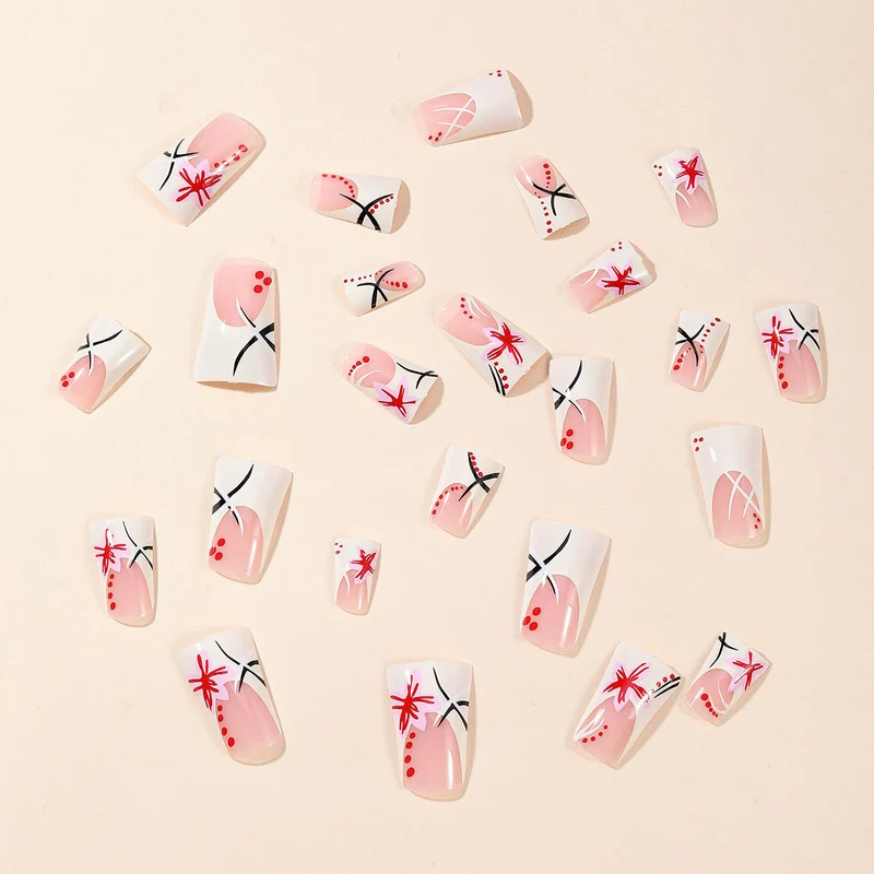 Artistic Floral Acrylic Nail Design Stornfield