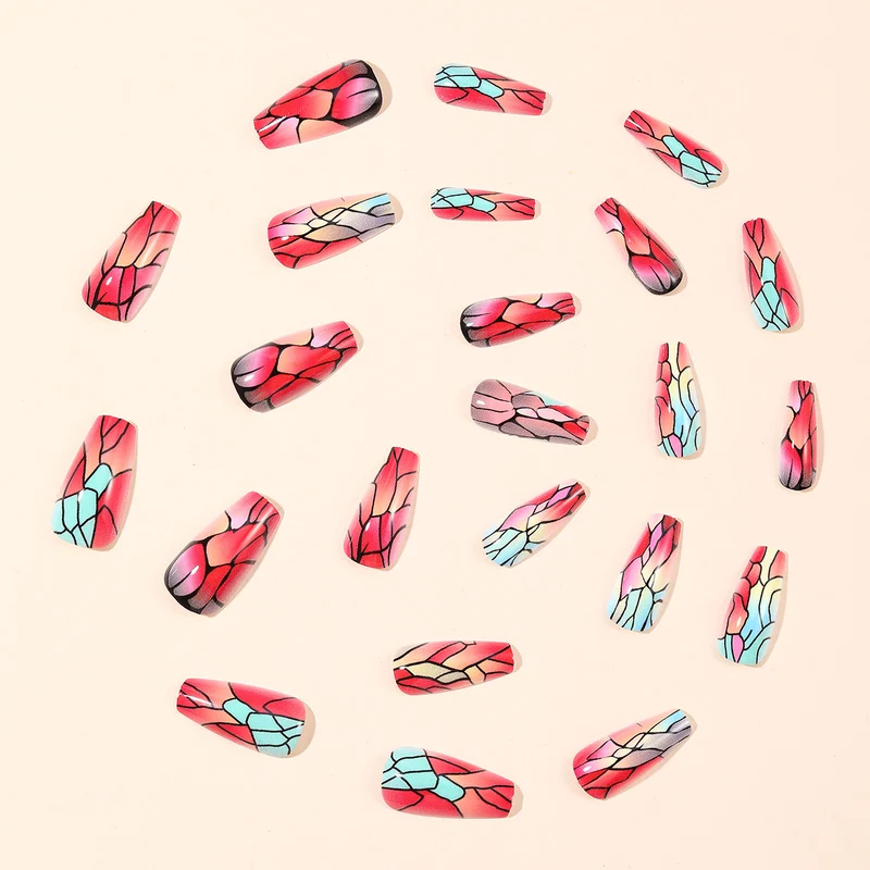 Artistic Crackle Nail Art Extensions Stornfield