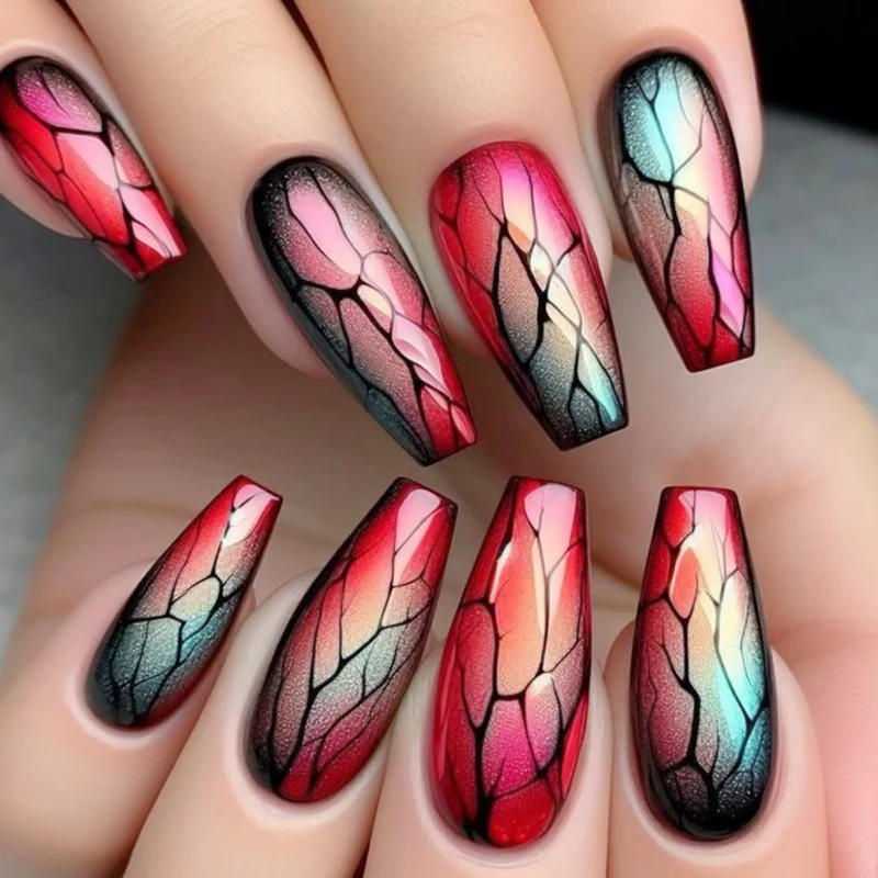 Artistic Crackle Nail Art Extensions Stornfield