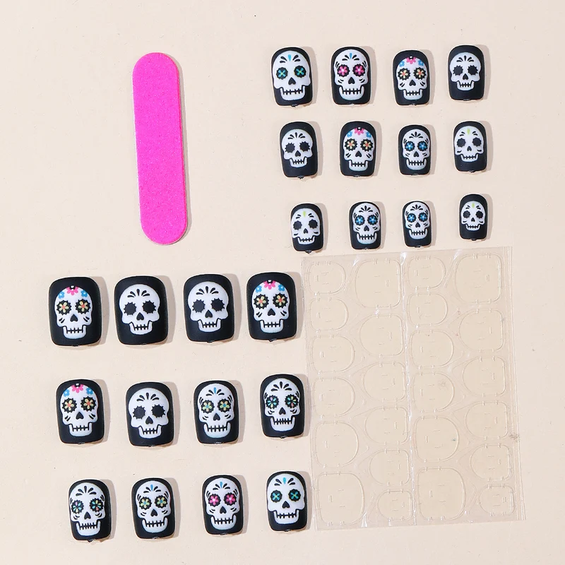 Artistic Skull Design Nail Art Stornfield