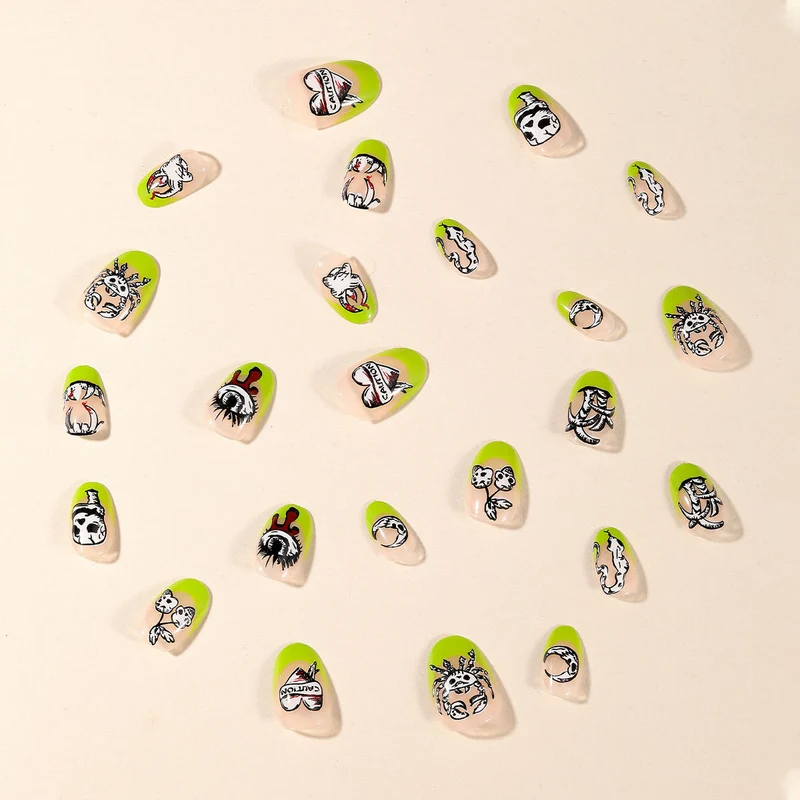 Artistic Skull and Eye Nail Art Set Stornfield