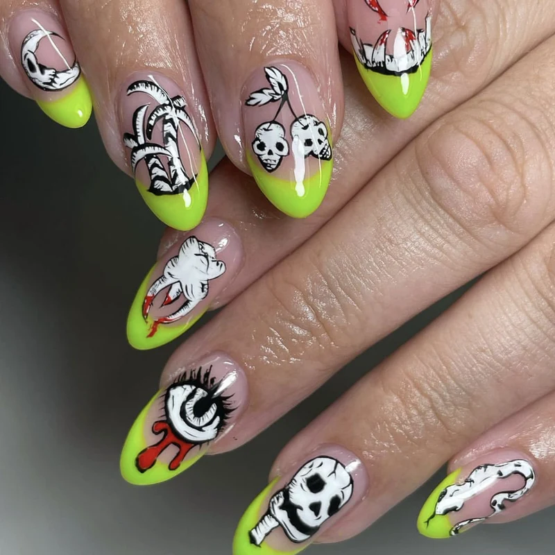 Artistic Skull and Eye Nail Art Set Stornfield