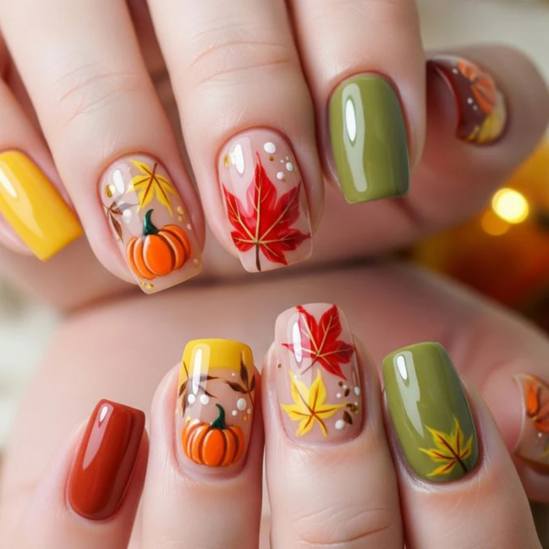 Artistic Seasonal Nail Art Design Stornfield