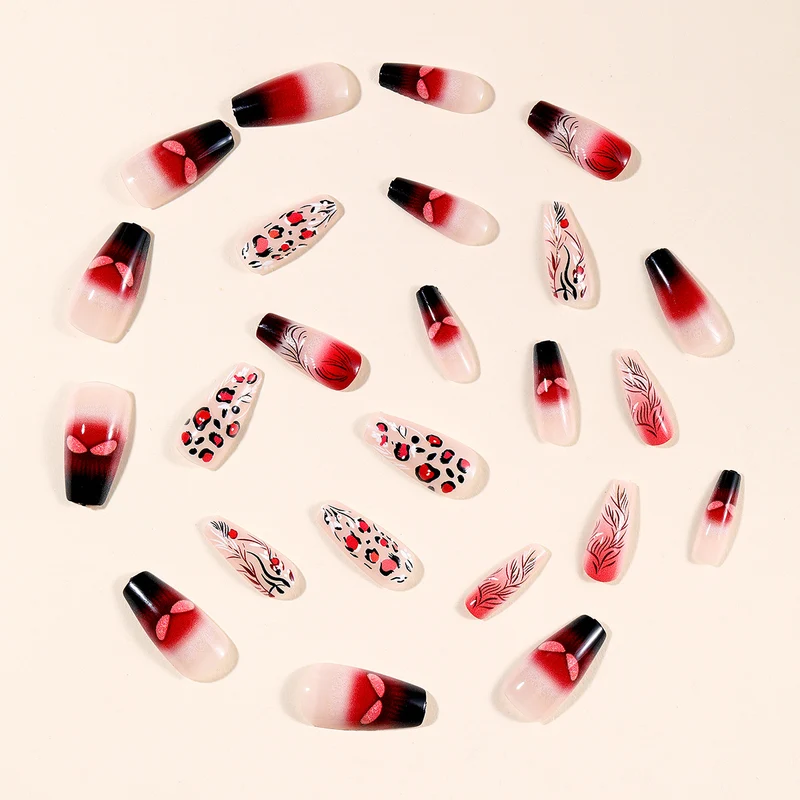 Artistic Long Stiletto Nail Art Extensions Stornfield