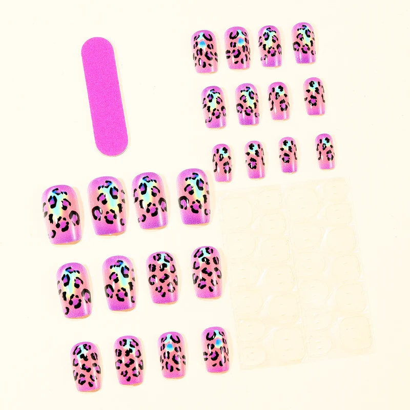 Artistic Leopard Print Gel Nail Extensions Stornfield