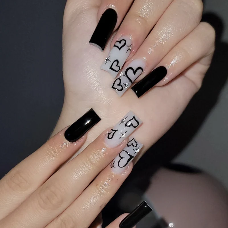 Artistic Heart Design Nail Art Stornfield