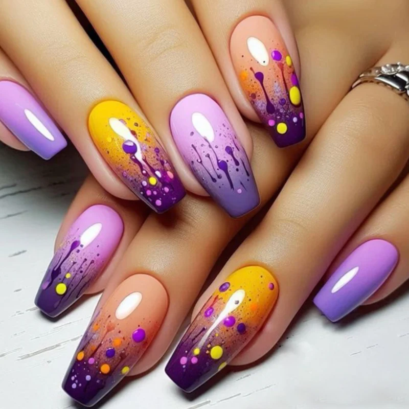 Artistic Gradient Nail Extensions Stornfield
