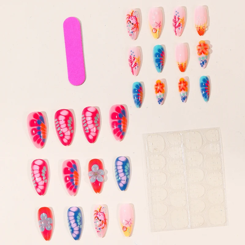 Colorful Artistic 3D Nail Art Extensions Stornfield