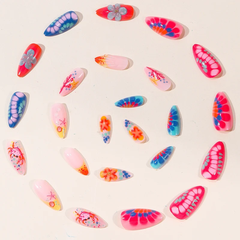 Colorful Artistic 3D Nail Art Extensions Stornfield