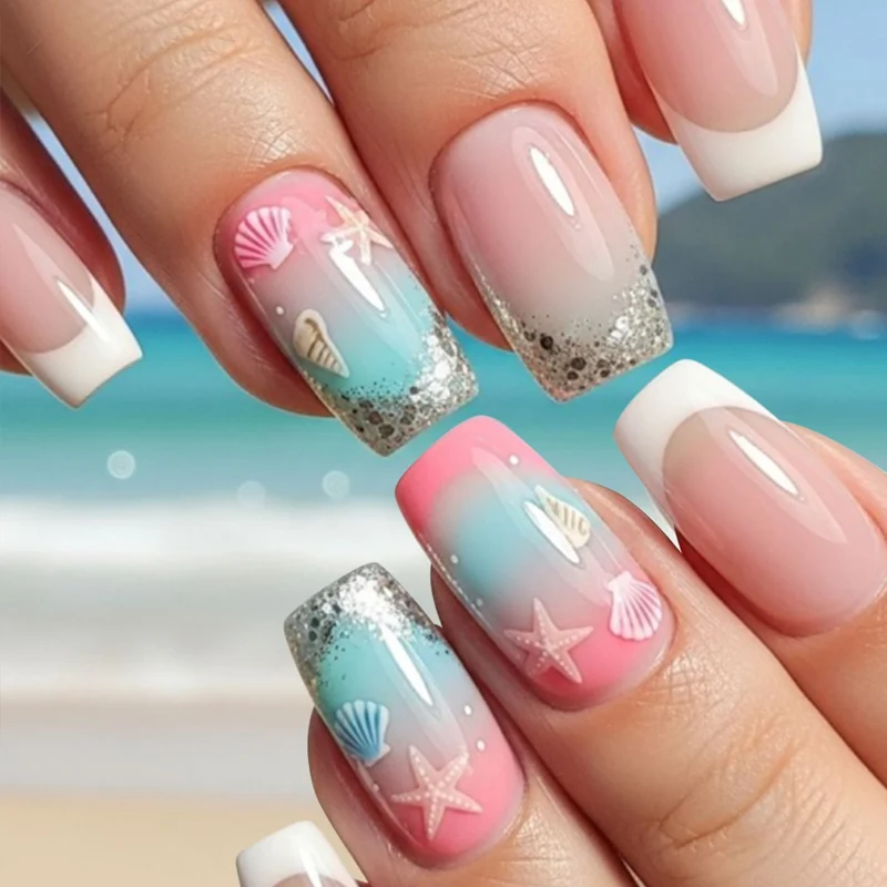 Coastal Ocean-Inspired Nail Art Extensions Stornfield