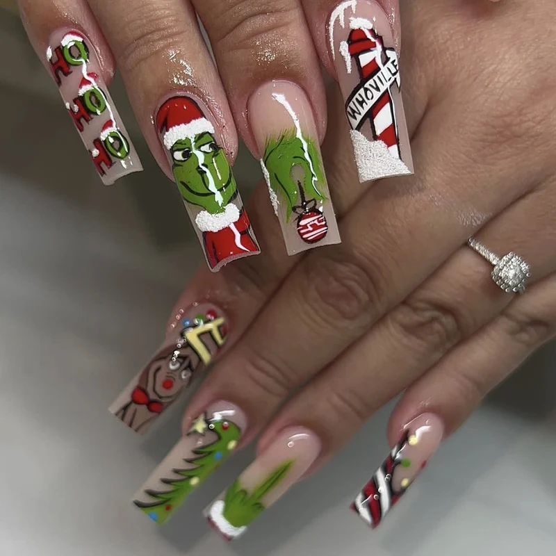 Christmas-Themed 3D Nail Art Set Stornfield
