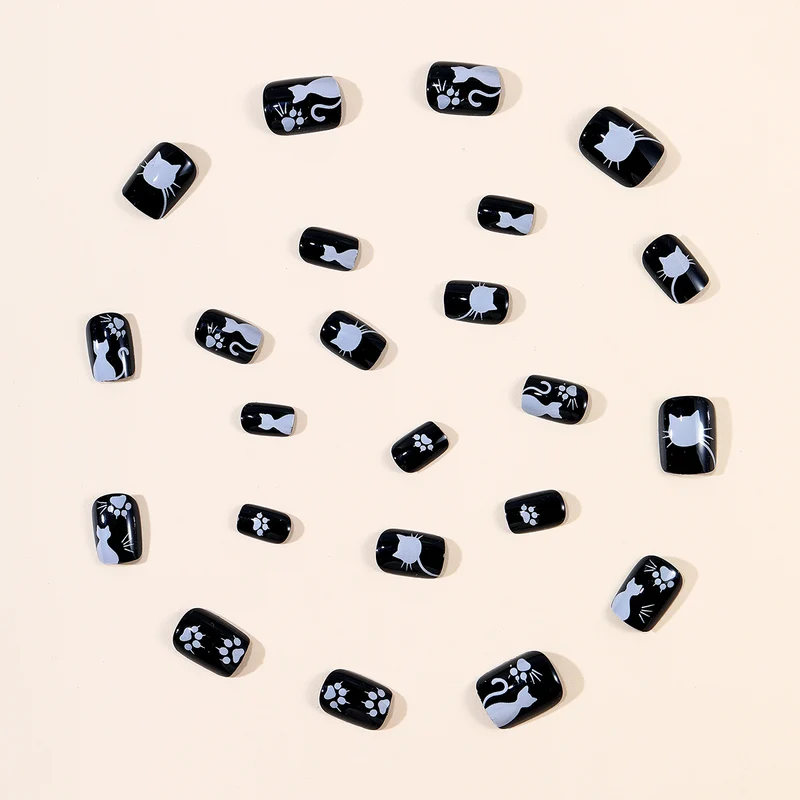 Cat-Themed Artistic Nail Art Extensions Stornfield