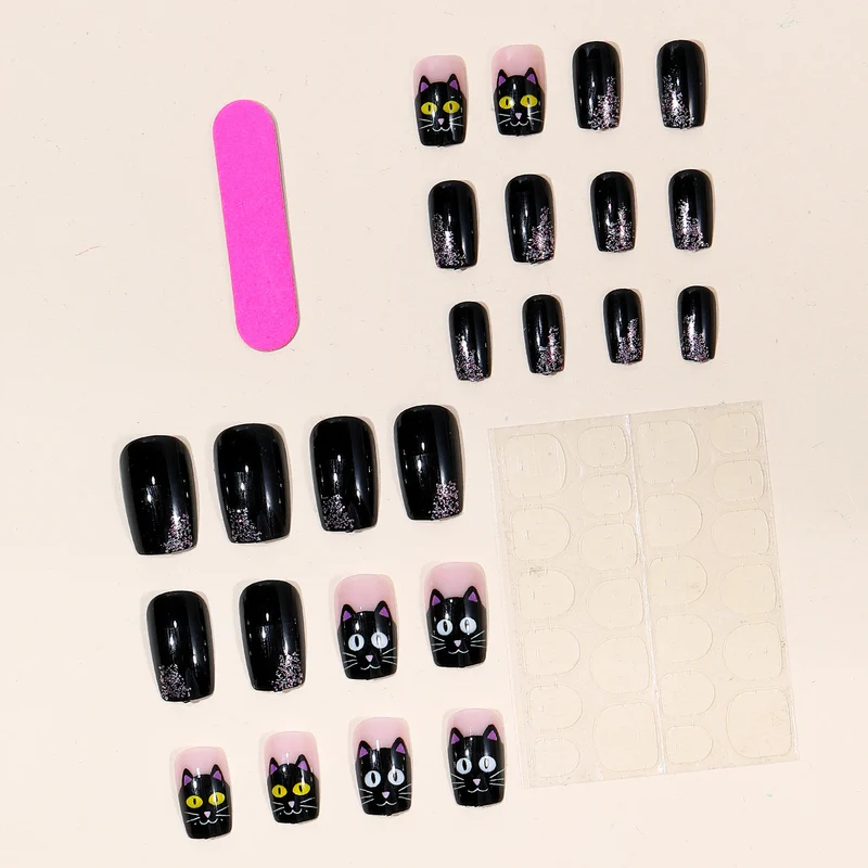 Cat-Themed 3D Nail Art Extensions Stornfield