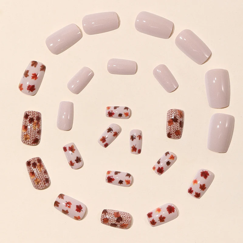 Autumn Themed Artistic Nail Art Extensions Stornfield