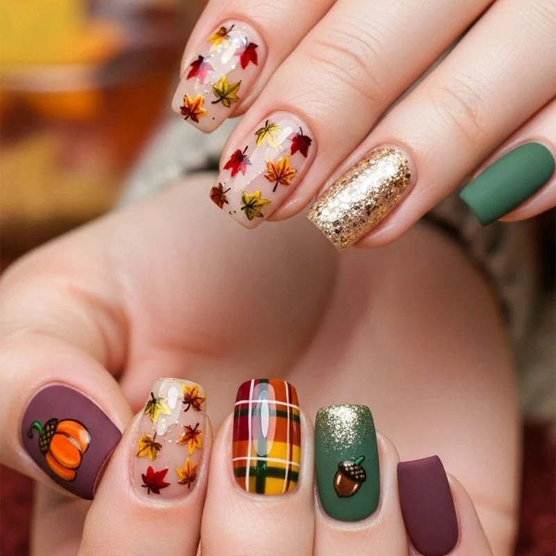 Autumn-Inspired Seasonal Nail Art Set Stornfield