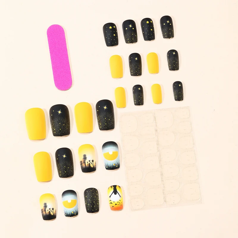 Artistic Sunset Nail Art Extensions Stornfield