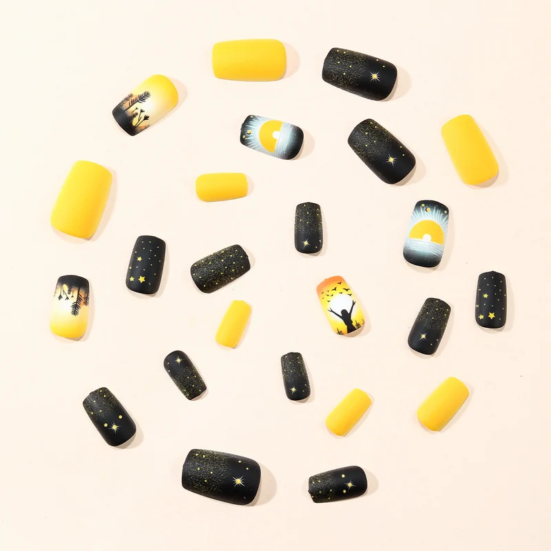 Artistic Sunset Nail Art Extensions Stornfield