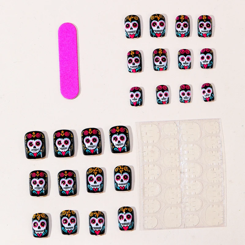Artistic Sugar Skull Nail Art Extensions Stornfield