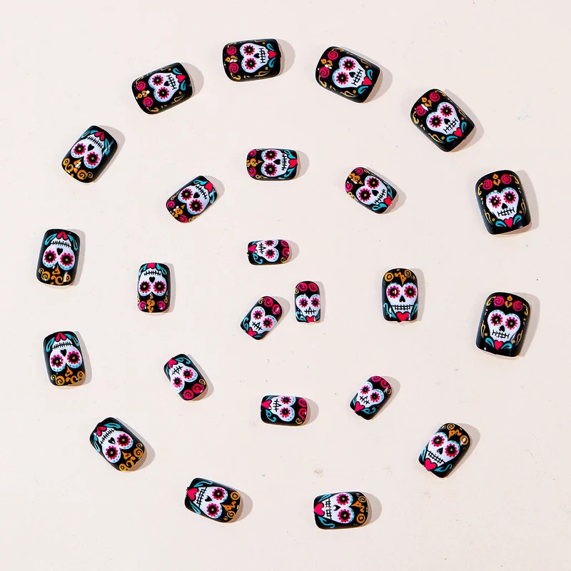 Artistic Sugar Skull Nail Art Extensions Stornfield