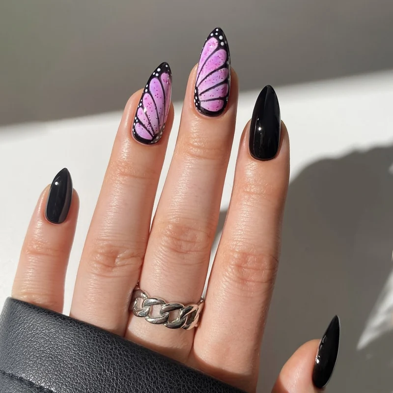 Artistic Butterfly Nail Art Extensions Stornfield