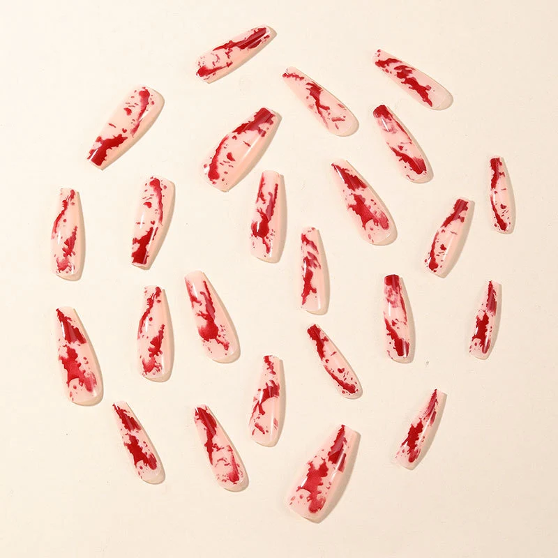 Artistic Blood Splatter Nail Art Extensions Stornfield