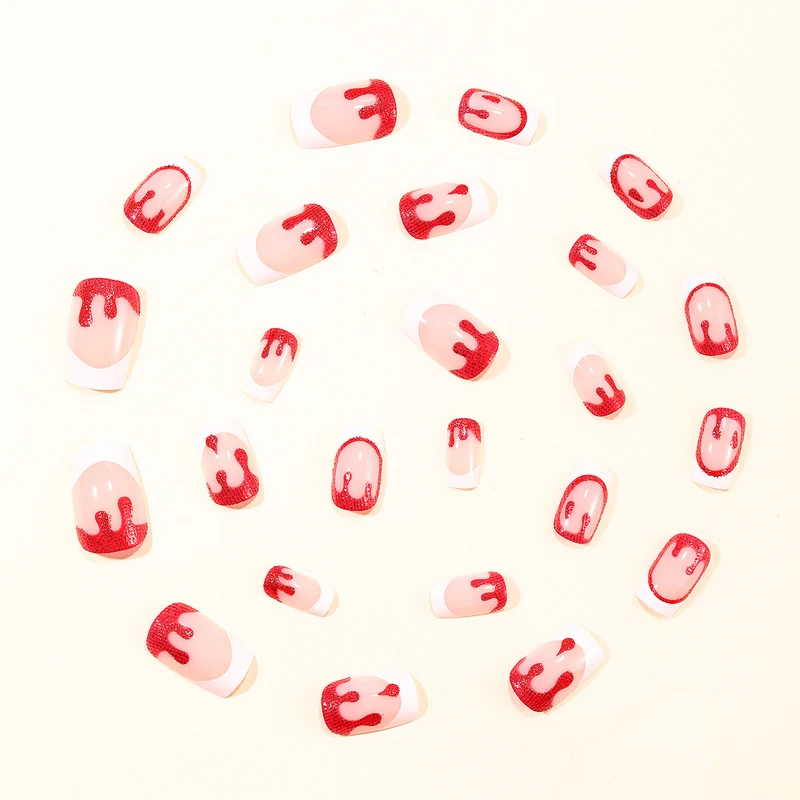 Artistic Blood Drip Nail Art Extensions Stornfield