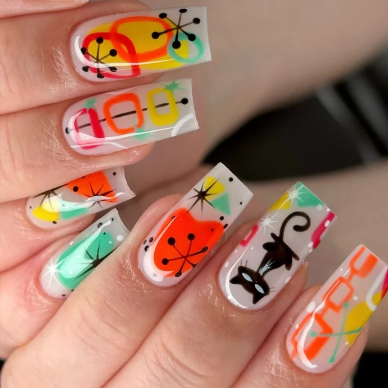 Artistic Abstract Nail Art Set Stornfield