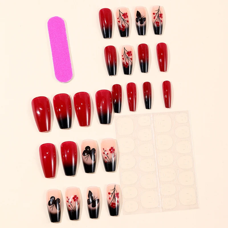 Artistic 3D Floral and Butterfly Nail Art Extensions Stornfield