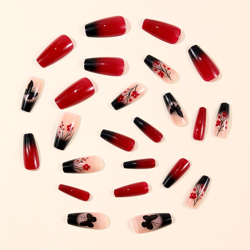 Artistic 3D Floral and Butterfly Nail Art Extensions Stornfield