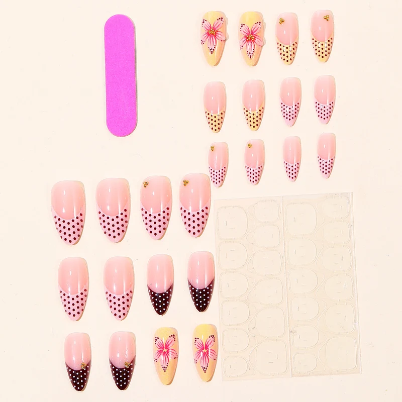 Artistic 3D Floral Accent Nail Art Extensions Stornfield