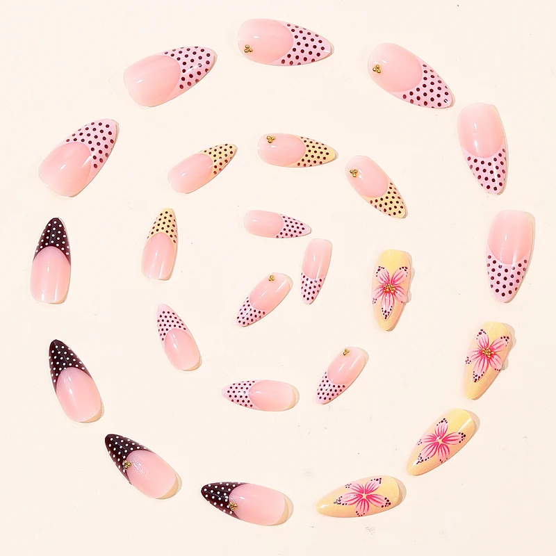 Artistic 3D Floral Accent Nail Art Extensions Stornfield