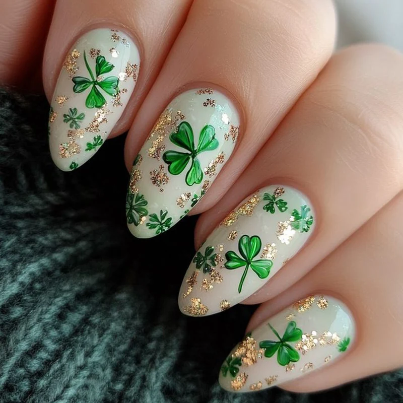 3D Shamrock Clove Nail Art Extensions Stornfield