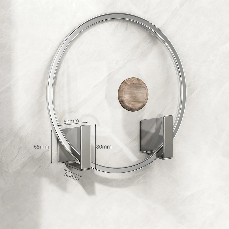Stainless steel kitchen shelf with suction cup
