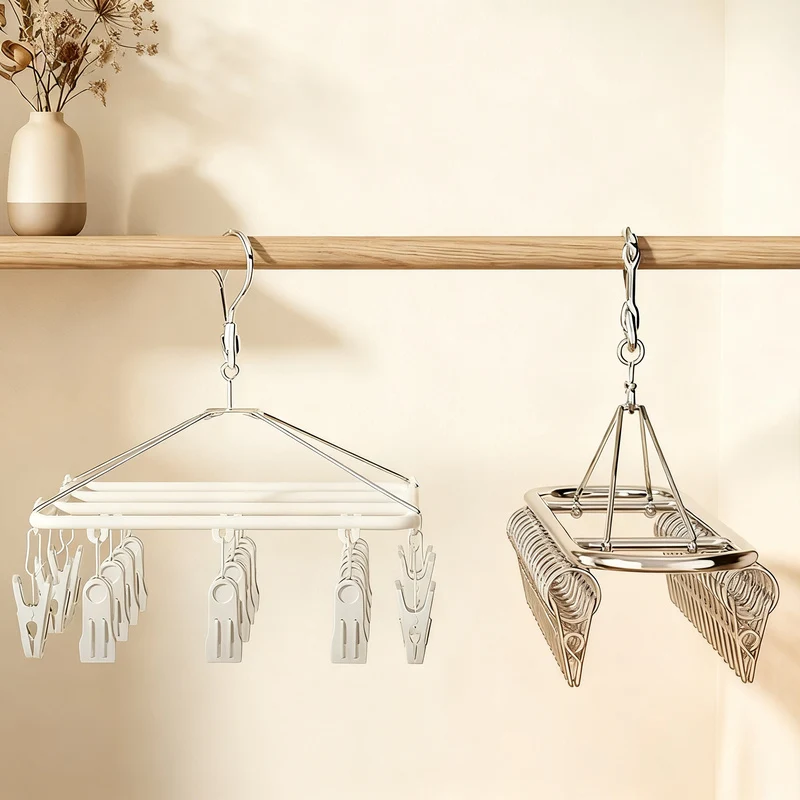 Stainless steel drying rack with 10, 20 or 30 clips