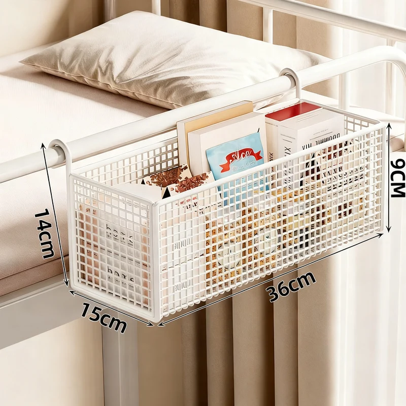 Bed shelf for hanging, steel mesh