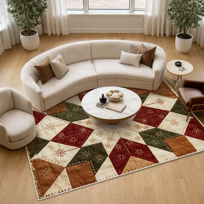 Dekorativer Patchwork-Teppich