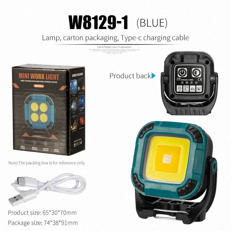 Mini camping lamp with LED and keychain