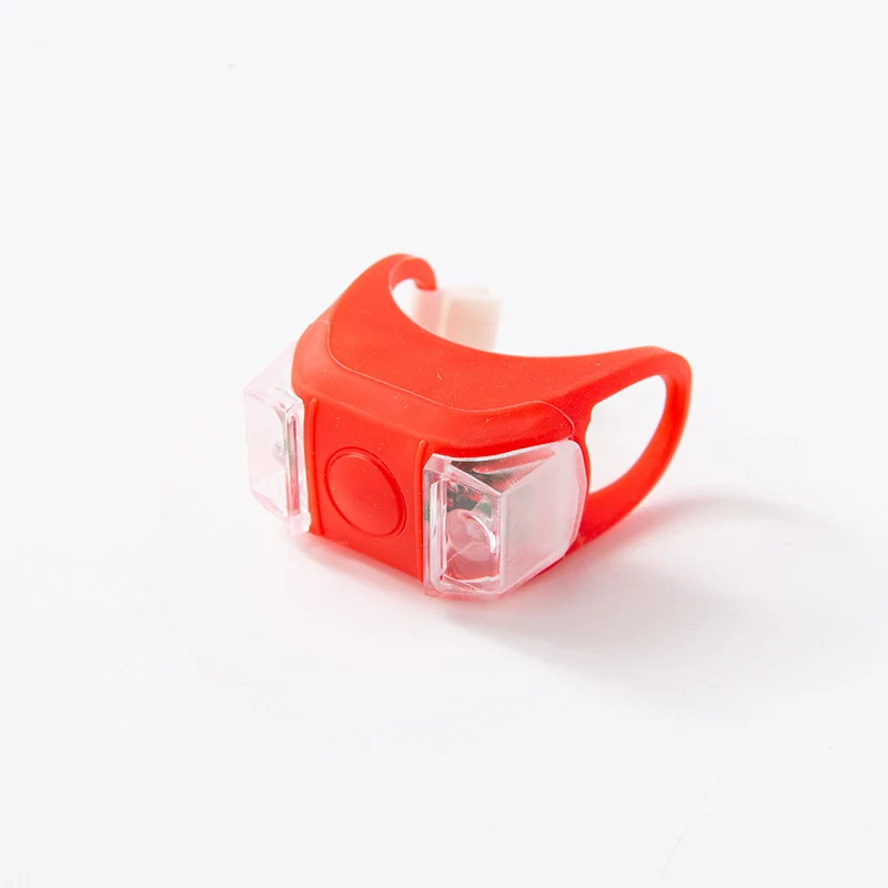 Silicone frog light with double LED for bicycles