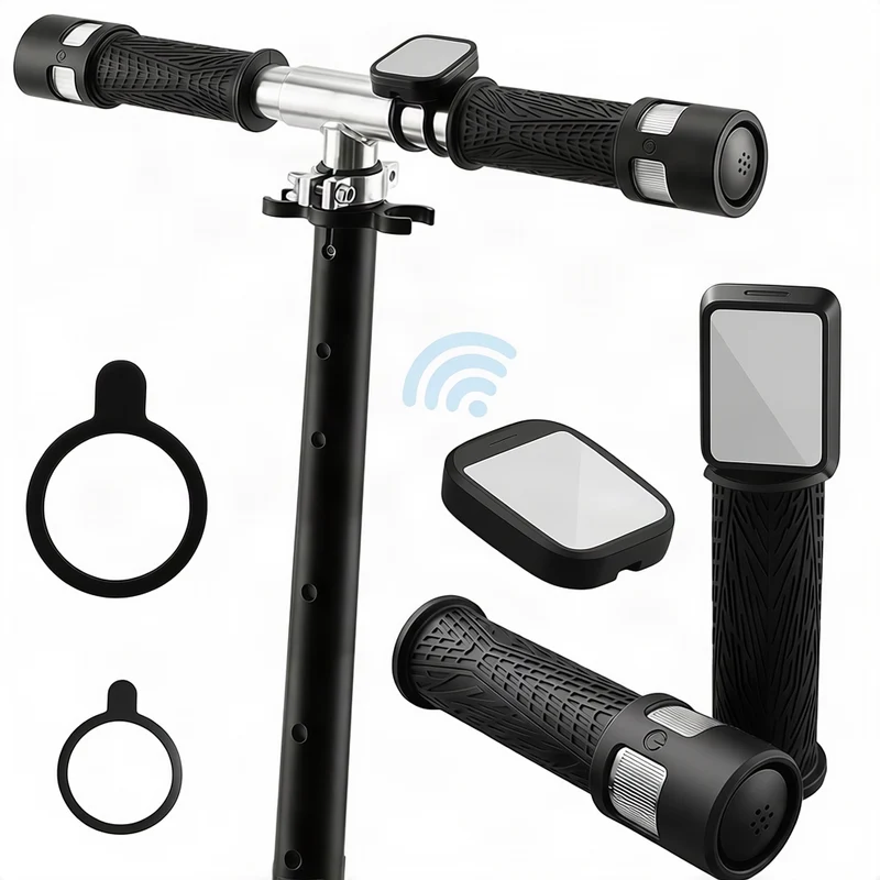 LED handlebar light with remote control for e-scooter