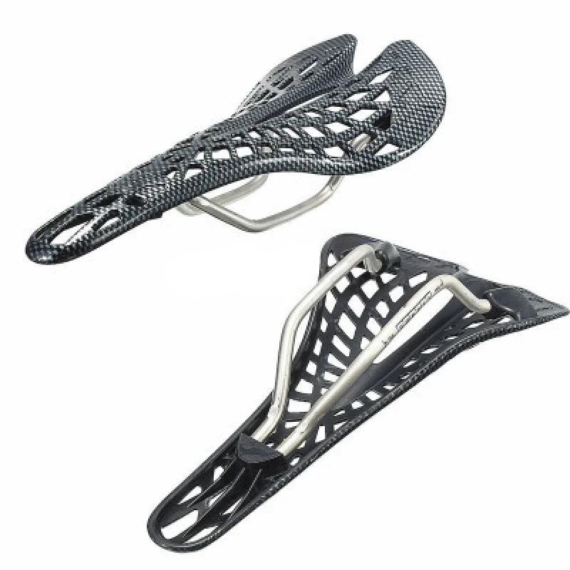 Bicycle saddle made of carbon fiber