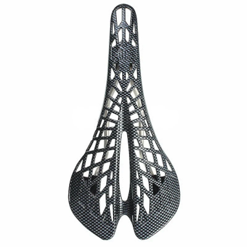 Bicycle saddle made of carbon fiber